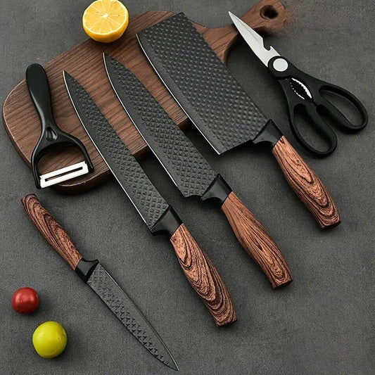 SamuraiSharp Stainless Steel Japanese Artisan Knife Set