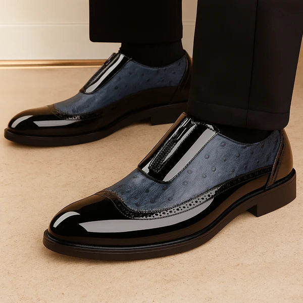 Lancaster Ostrich Leather Slip-On