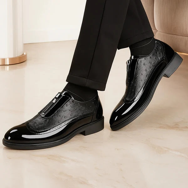 Lancaster Ostrich Leather Slip-On